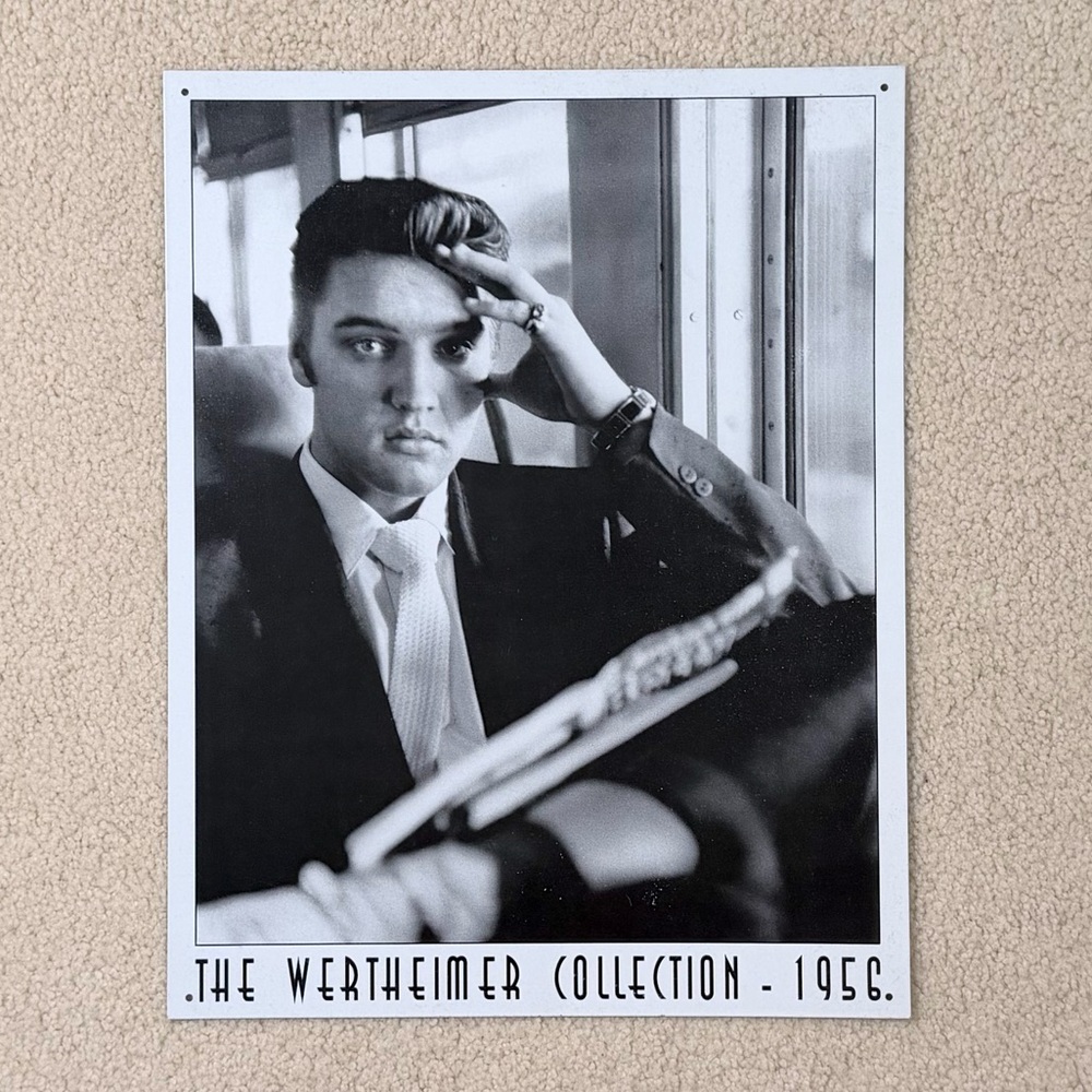 Elvis Presley The Wertheimer Collection 1956 Black & White Metal Poster